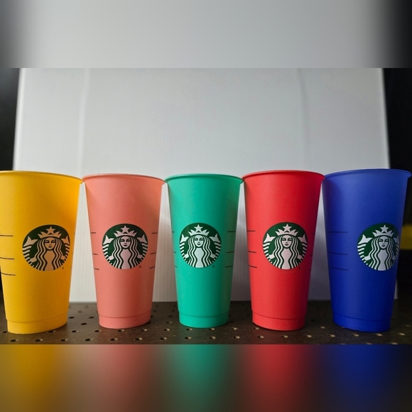 Lot Of 5 Color Changing Reusable STARBUCKS cups NO LIDS OR STRAWS - Picture 1 of 1